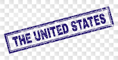 Grunge Amerika Birleşik Devletleri dikdörtgen damgası
