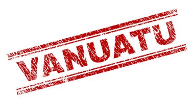 Dokulu Vanuatu damga mühür çizik