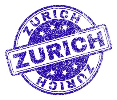 Grunge Zürih damga mühür dokulu
