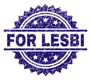 Grunge Lesbi damga mühür için dokulu