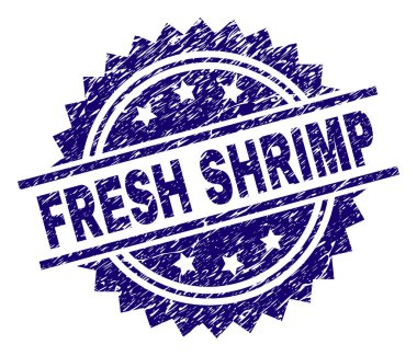 Çizik dokulu taze karides mühür damgası