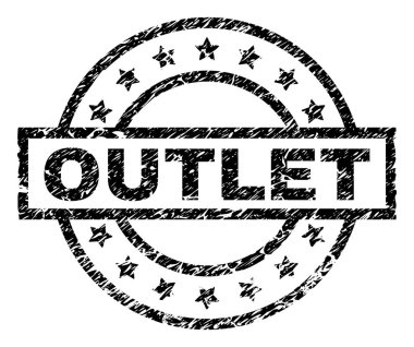 Grunge Outlet damga mühür dokulu