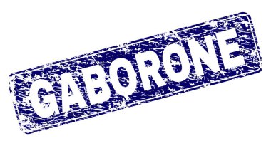 Yuvarlatılmış dikdörtgen damga çizilmiş Gaborone çerçeveli