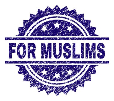 Müslümanlar damga mühür için dokulu grunge