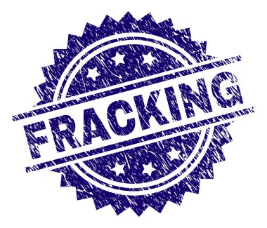 Dokulu Fracking damga mühür çizik