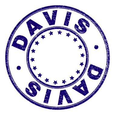 Grunge Davis damga mühür yuvarlak dokulu