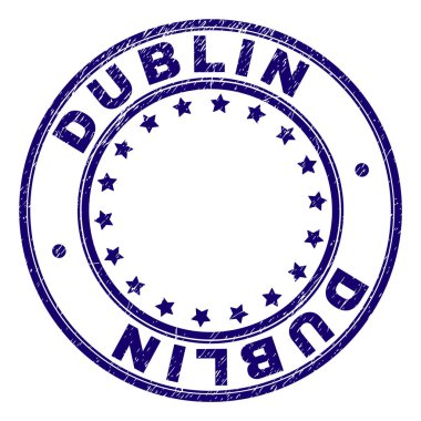 Damga mühür yuvarlak çizik dokulu Dublin