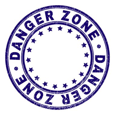 Dokulu tehlikeli bölgeye damga mühür yuvarlak çizik
