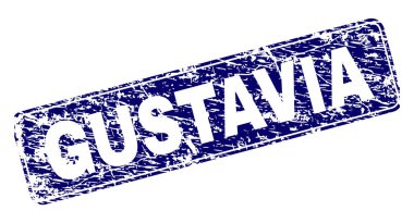 Yuvarlatılmış dikdörtgen damga çizilmiş Gustavia çerçeveli