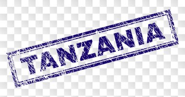 Grunge Tanzanya dikdörtgen damgası