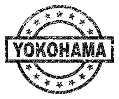 Grunge Yokohama damga mühür dokulu