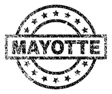 Grunge Mayotte damga mühür dokulu