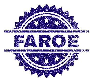 Grunge Faroe damga mühür dokulu