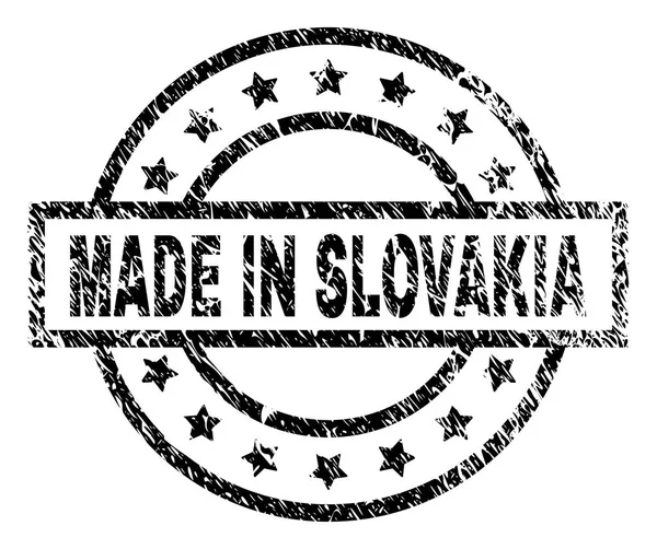 Raspadinha texturizada MADE IN SLOVAKIA selo — Vetor de Stock