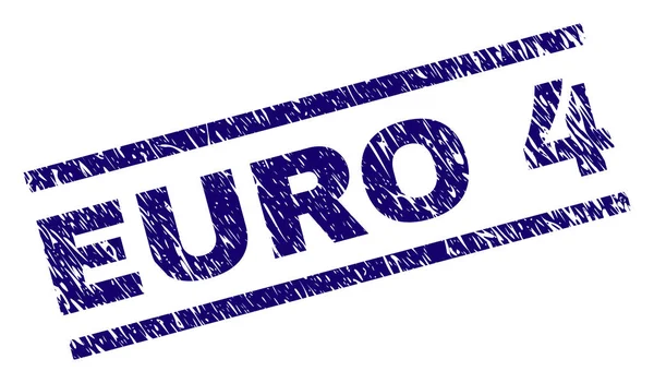 Pieczęć Euro Print Stylu Grunge Niebieski Wektor Gumy Drukuj Euro — Wektor stockowy