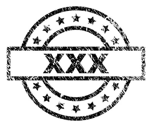 Grunge Textured XXX Stamp Seal — Stock Vector