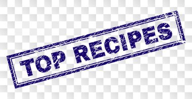 Grunge en iyi yemek tarifleri dikdörtgen damgası