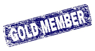 Yuvarlatılmış dikdörtgen damga çizilmiş altın üye çerçeveli