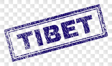 Çizik Tibet dikdörtgen damgası