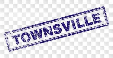 Grunge Townsville dikdörtgen damgası