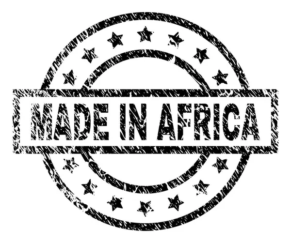 Raspadinha texturizada MADE IN ÁFRICA Selo de selo — Vetor de Stock
