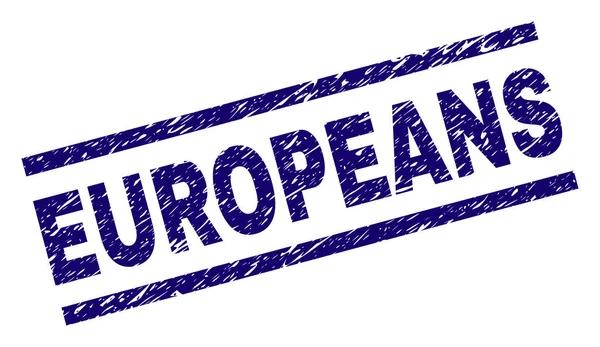 Sello de sello europeo con textura rayada — Vector de stock