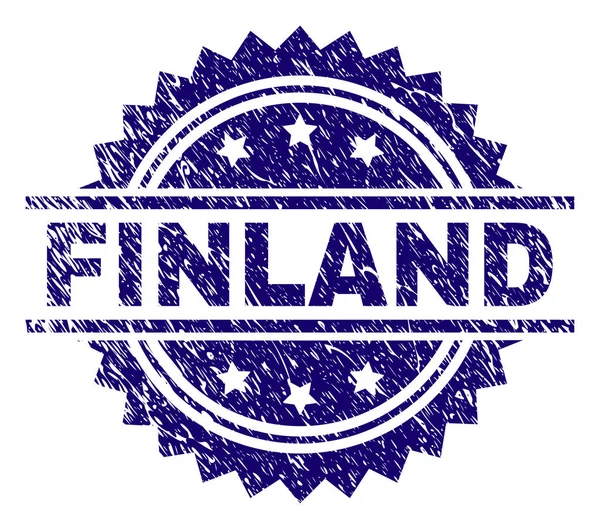 Sello de sello de FINLANDIA con textura rayada — Archivo Imágenes Vectoriales