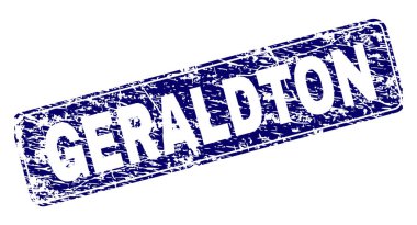 Yuvarlatılmış dikdörtgen damga grunge Geraldton çerçeveli