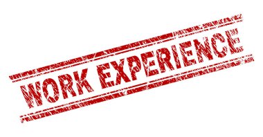 Dokulu iş deneyimi damga mühür çizik