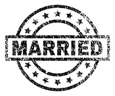 Grunge evli damga mühür dokulu