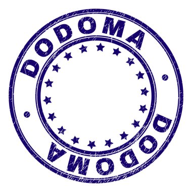 Grunge Dodoma damga mühür yuvarlak dokulu