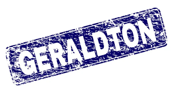 Yuvarlatılmış dikdörtgen damga grunge Geraldton çerçeveli