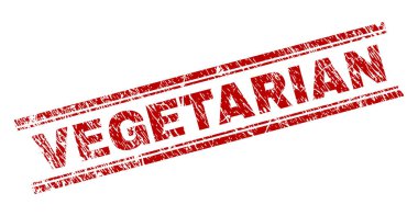 Dokulu vejetaryen damga mühür çizik