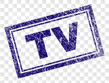 Çizik Tv dikdörtgen damgası