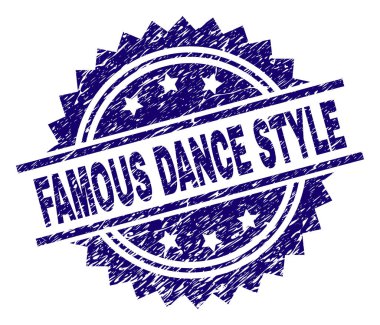 Grunge ünlü dans stili damga mühür dokulu
