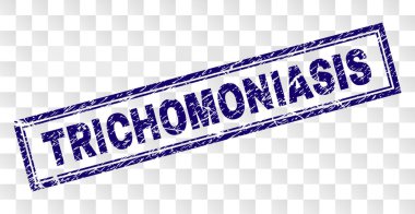 Grunge Trichomoniasis dikdörtgen damgası