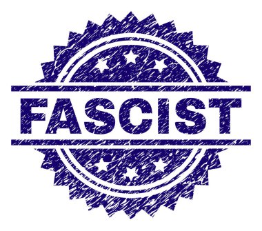 Dokulu faşist damga mühür çizik