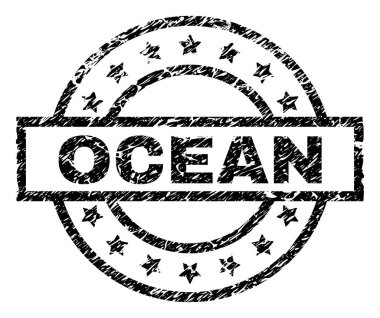 Dokulu okyanus damga mühür çizik