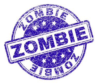 Grunge zombi damga mühür dokulu