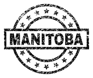 Dokulu Manitoba damga mühür çizik