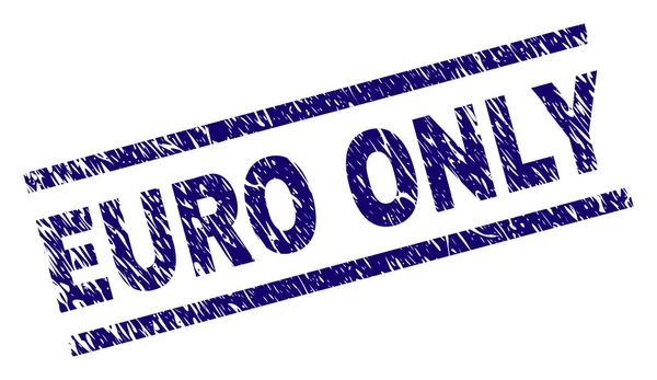 Grunge Texturizado Sello de sello EURO SÓLO — Vector de stock