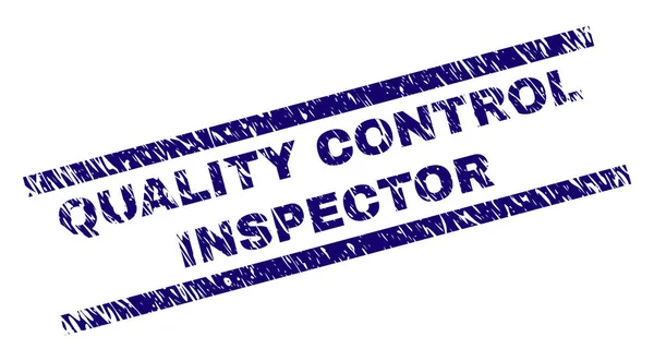 Repad texturerat kvalitetskontroll inspektör stämpelplatta — Stock vektor