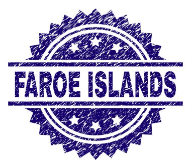 Çizik dokulu Faroe Adaları mühür damgası