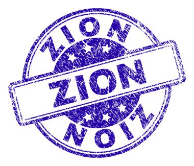 Dokulu Zion damga mühür çizik