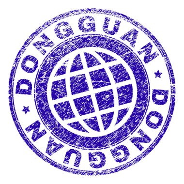 Scratched Textured DONGGUAN Stamp Seal clipart