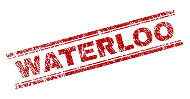 Dokulu Waterloo damga mühür çizik