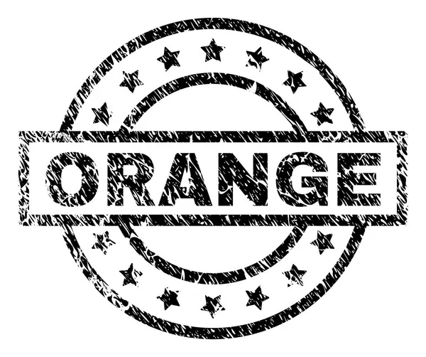 Teksturowane plombie pomarańczowy porysowany — Wektor stockowy