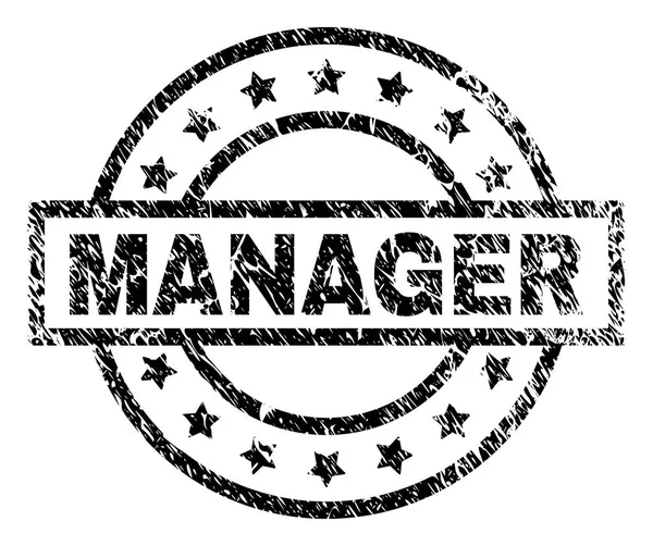 Grunge υφής Manager σφραγίδα σφραγίδα — Διανυσματικό Αρχείο