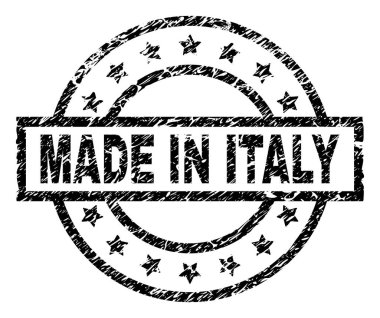 Grunge dokulu Made In İtalya damga mühür