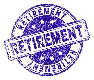 Grunge dokulu emeklilik damga mühür